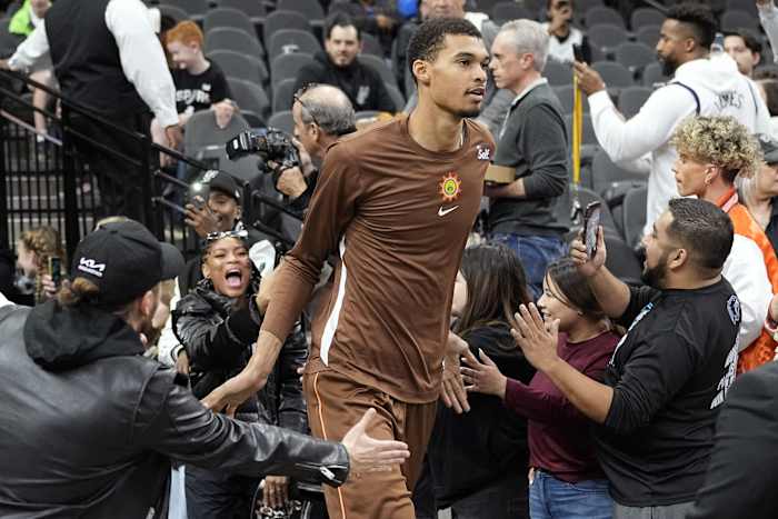 San Antonio Spurs forward Victor Wembanyama (1) 